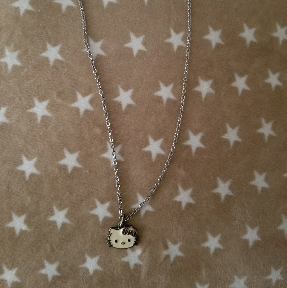 sterling hello kitty necklace